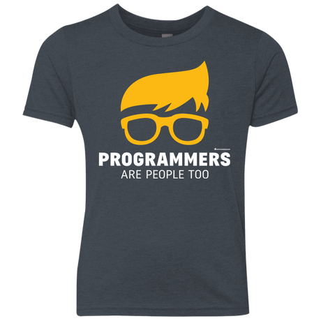 T-Shirts Vintage Navy / YXS Programmers Are People Too Youth Triblend T-Shirt