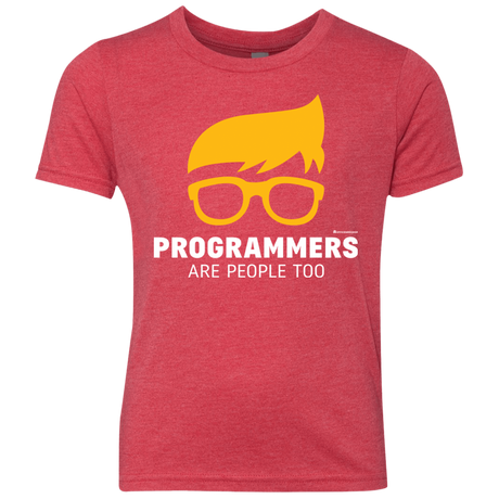 T-Shirts Vintage Red / YXS Programmers Are People Too Youth Triblend T-Shirt