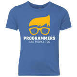 T-Shirts Vintage Royal / YXS Programmers Are People Too Youth Triblend T-Shirt