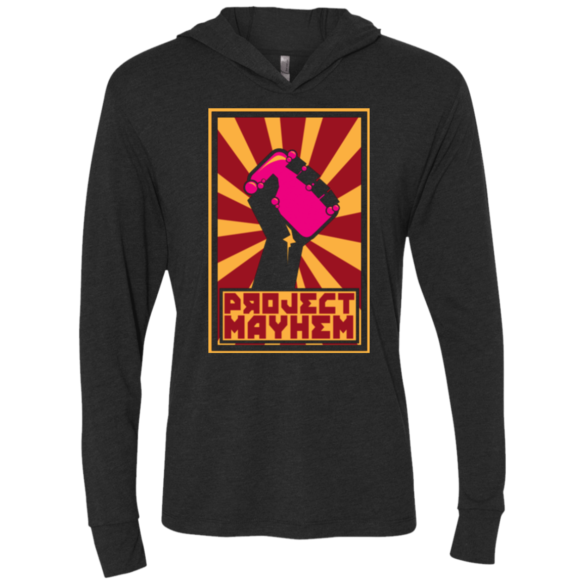 T-Shirts Vintage Black / X-Small Project Mayhem Triblend Long Sleeve Hoodie Tee