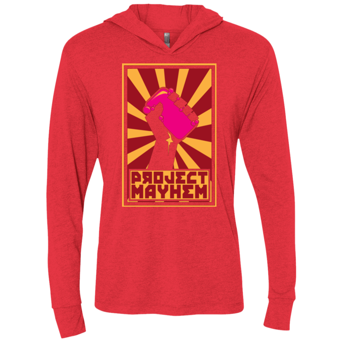 T-Shirts Vintage Red / X-Small Project Mayhem Triblend Long Sleeve Hoodie Tee