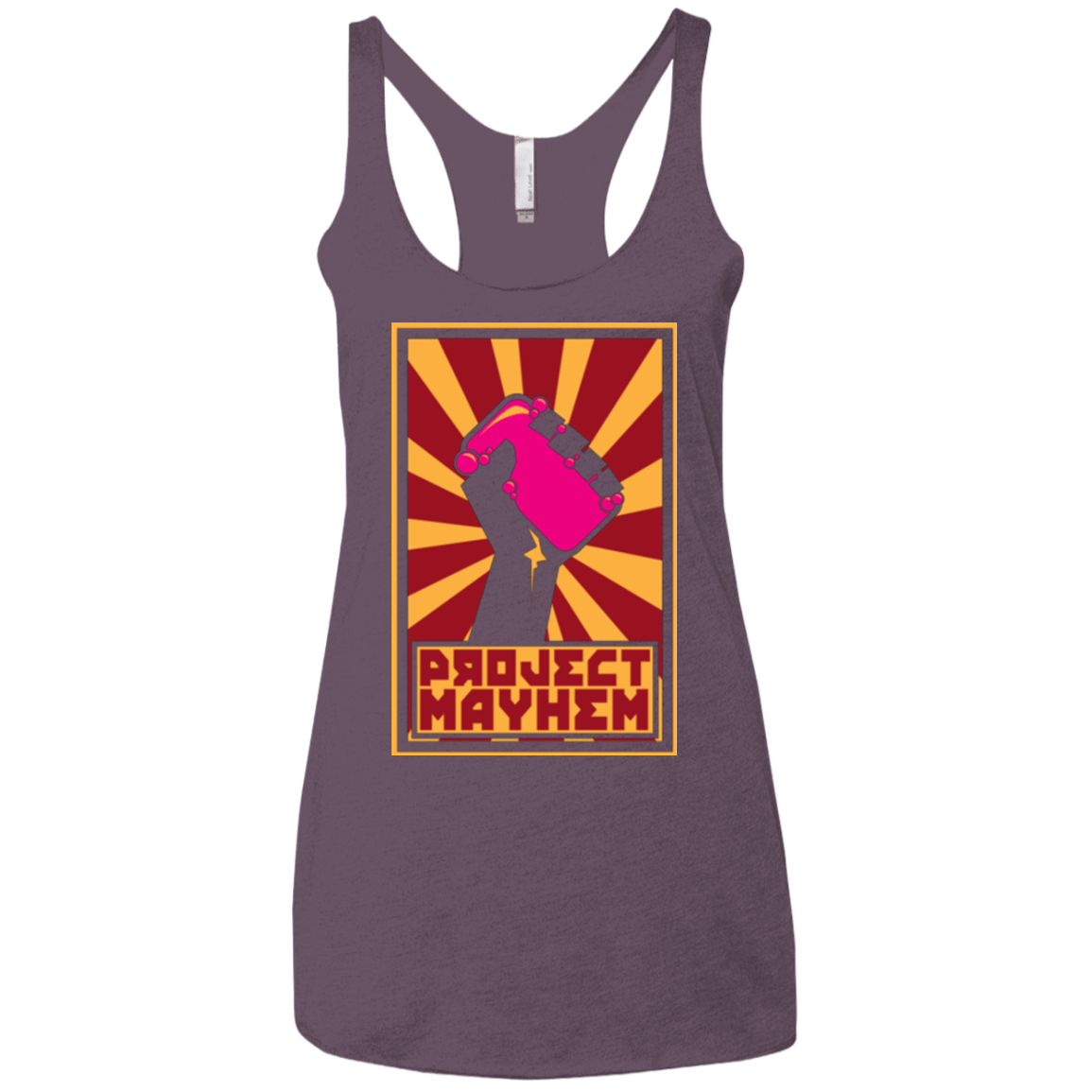 T-Shirts Vintage Purple / X-Small Project Mayhem Women's Triblend Racerback Tank