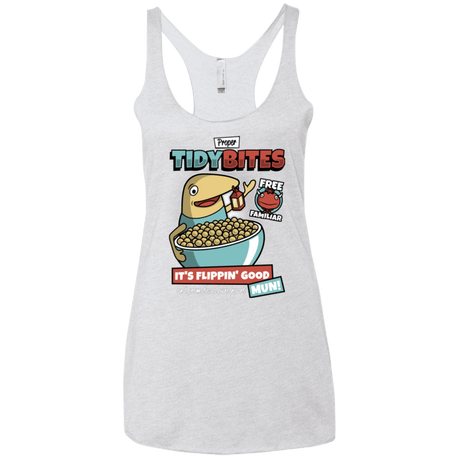 T-Shirts Heather White / X-Small PROPER TIDY BITES Women's Triblend Racerback Tank