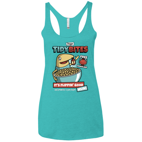 T-Shirts Tahiti Blue / X-Small PROPER TIDY BITES Women's Triblend Racerback Tank