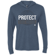 T-Shirts Indigo / X-Small Protect This House Triblend Long Sleeve Hoodie Tee