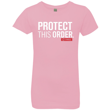 T-Shirts Light Pink / YXS Protect This Order Girls Premium T-Shirt