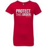 T-Shirts Red / YXS Protect This Order Girls Premium T-Shirt