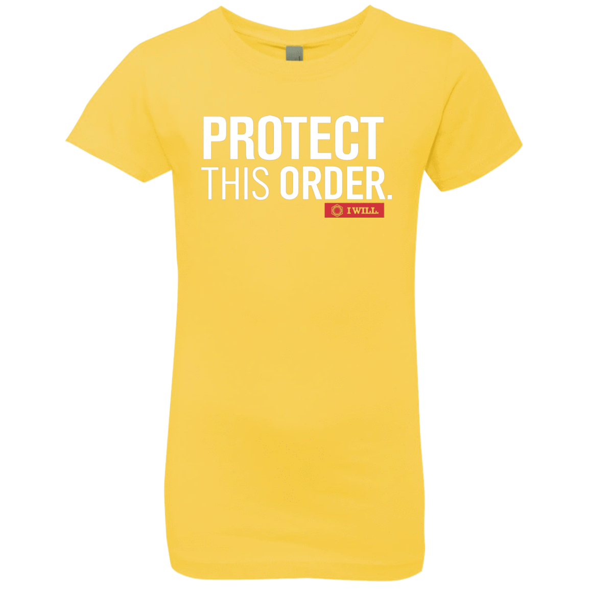 T-Shirts Vibrant Yellow / YXS Protect This Order Girls Premium T-Shirt