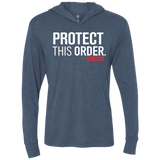 T-Shirts Indigo / X-Small Protect This Order Triblend Long Sleeve Hoodie Tee