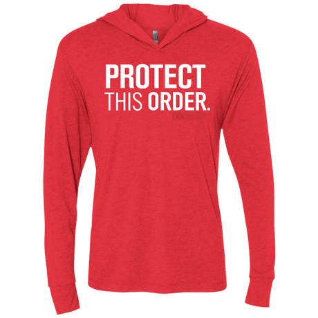 T-Shirts Vintage Red / X-Small Protect This Order Triblend Long Sleeve Hoodie Tee