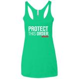 T-Shirts Envy / X-Small Protect This Order Women's Triblend Racerback Tank