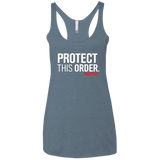 T-Shirts Indigo / X-Small Protect This Order Women's Triblend Racerback Tank