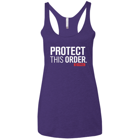 T-Shirts Purple / X-Small Protect This Order Women's Triblend Racerback Tank