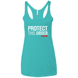 T-Shirts Tahiti Blue / X-Small Protect This Order Women's Triblend Racerback Tank