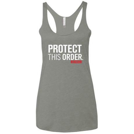 T-Shirts Venetian Grey / X-Small Protect This Order Women's Triblend Racerback Tank
