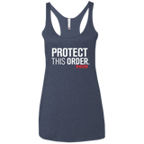 T-Shirts Vintage Navy / X-Small Protect This Order Women's Triblend Racerback Tank