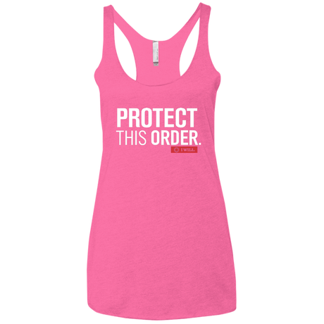 T-Shirts Vintage Pink / X-Small Protect This Order Women's Triblend Racerback Tank
