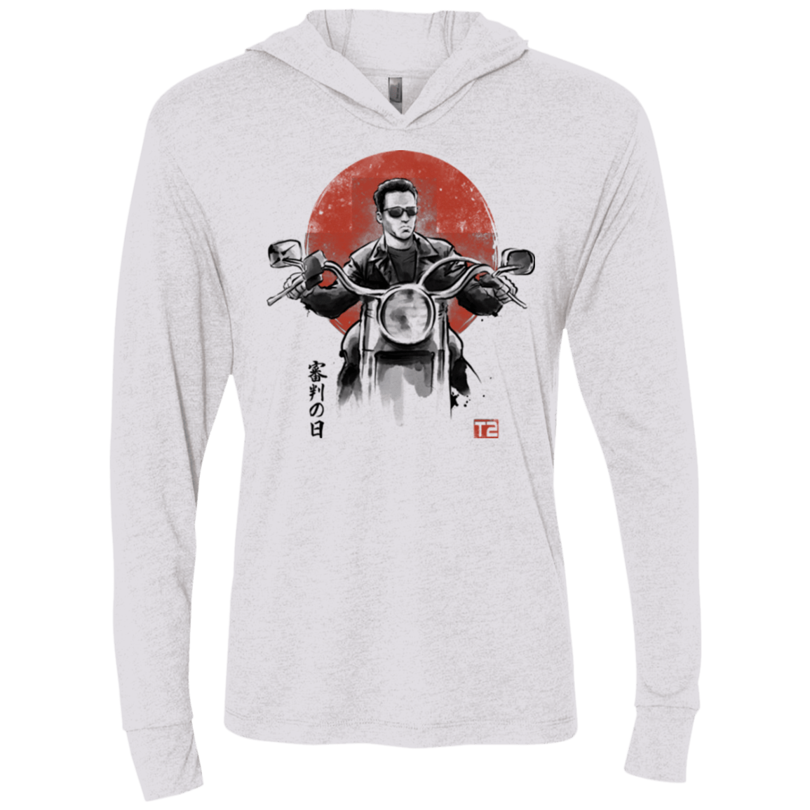 T-Shirts Heather White / X-Small Protector Triblend Long Sleeve Hoodie Tee