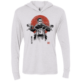T-Shirts Heather White / X-Small Protector Triblend Long Sleeve Hoodie Tee