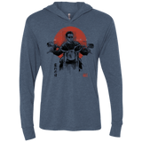 T-Shirts Indigo / X-Small Protector Triblend Long Sleeve Hoodie Tee