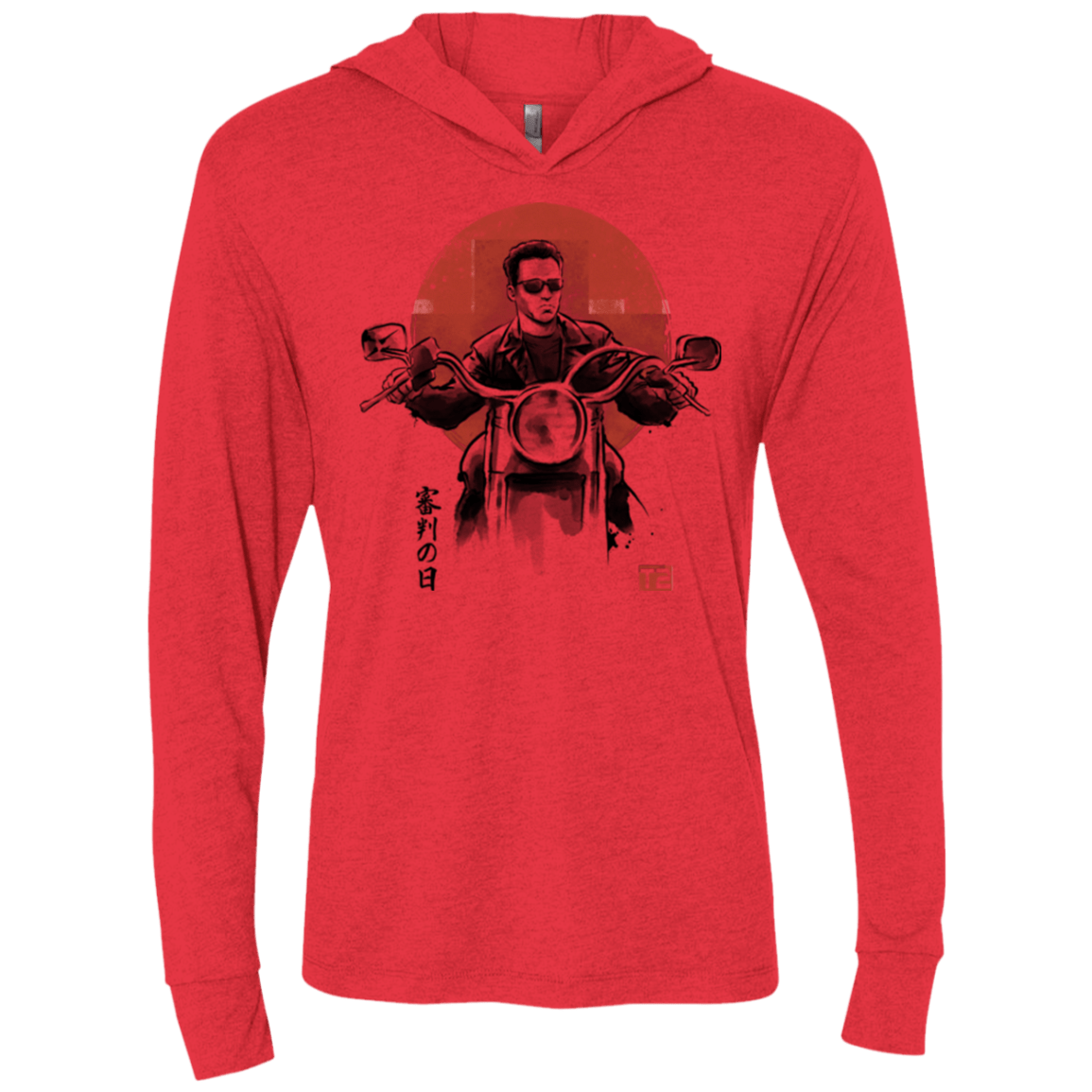 T-Shirts Vintage Red / X-Small Protector Triblend Long Sleeve Hoodie Tee