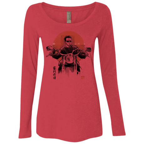 T-Shirts Vintage Red / Small Protector Women's Triblend Long Sleeve Shirt