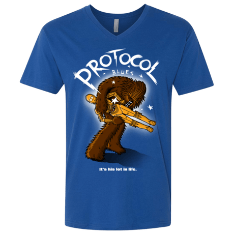 T-Shirts Royal / X-Small Protocol Blues Men's Premium V-Neck