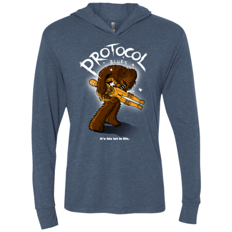 T-Shirts Indigo / X-Small Protocol Blues Triblend Long Sleeve Hoodie Tee