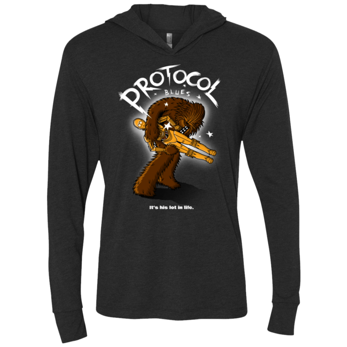 T-Shirts Vintage Black / X-Small Protocol Blues Triblend Long Sleeve Hoodie Tee