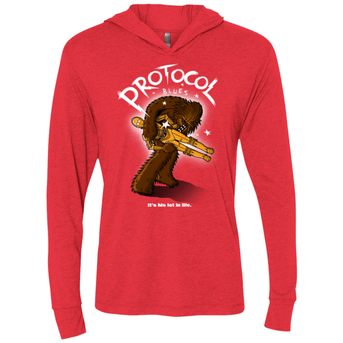 T-Shirts Vintage Red / X-Small Protocol Blues Triblend Long Sleeve Hoodie Tee