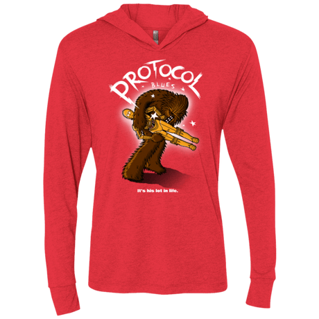 T-Shirts Vintage Red / X-Small Protocol Blues Triblend Long Sleeve Hoodie Tee