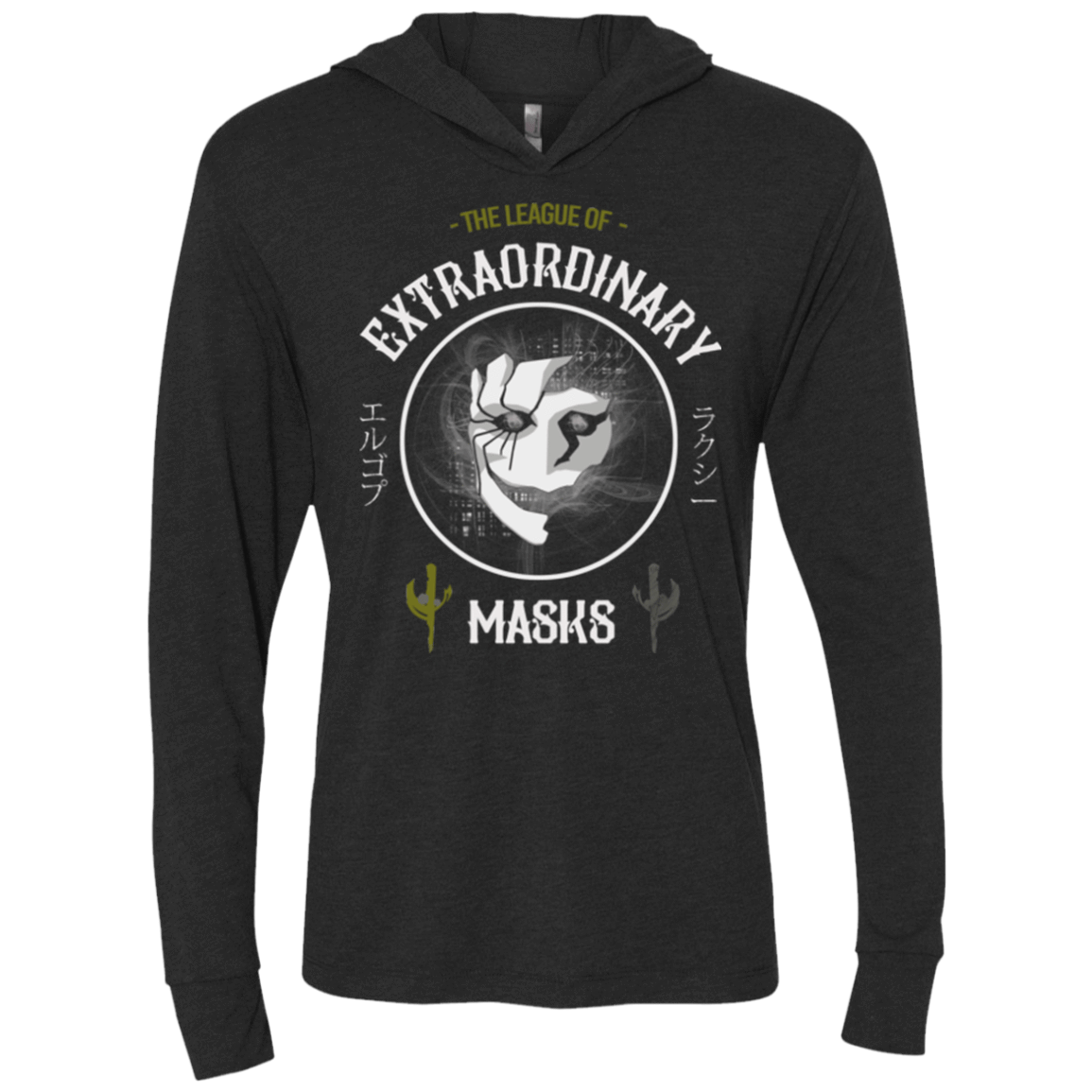 T-Shirts Vintage Black / X-Small Proxy of Death Triblend Long Sleeve Hoodie Tee