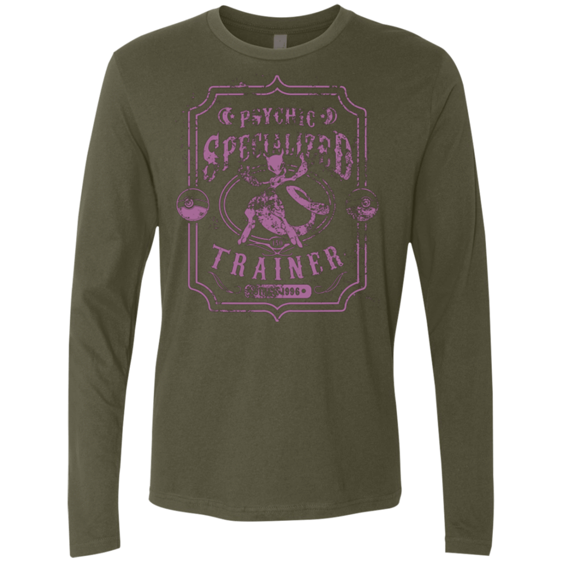 T-Shirts Military Green / Small Psychic Specialized Trainer 2 Men's Premium Long Sleeve