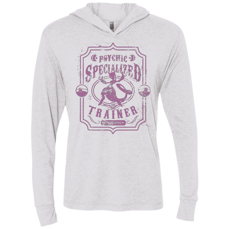 T-Shirts Heather White / X-Small Psychic Specialized Trainer 2 Triblend Long Sleeve Hoodie Tee