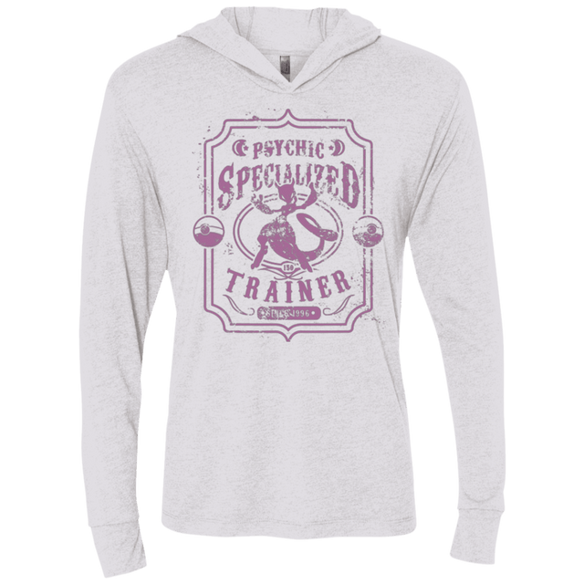 T-Shirts Heather White / X-Small Psychic Specialized Trainer 2 Triblend Long Sleeve Hoodie Tee