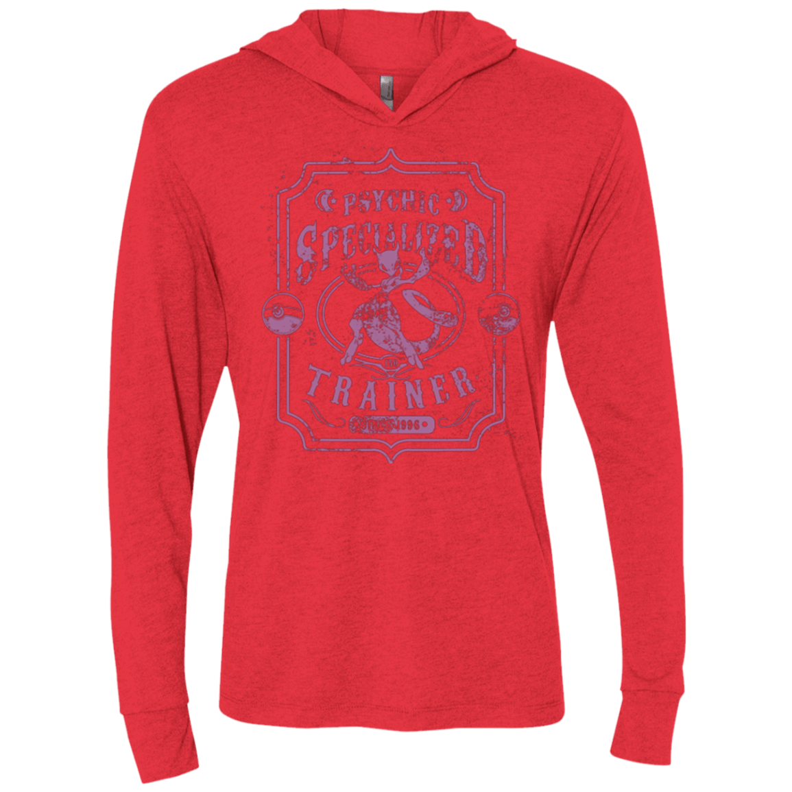 T-Shirts Vintage Red / X-Small Psychic Specialized Trainer 2 Triblend Long Sleeve Hoodie Tee