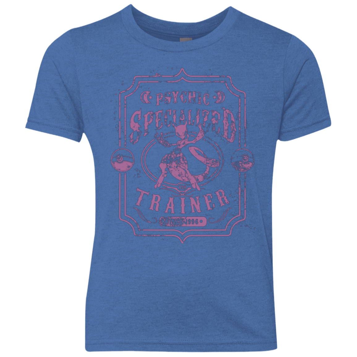 T-Shirts Vintage Royal / YXS Psychic Specialized Trainer 2 Youth Triblend T-Shirt