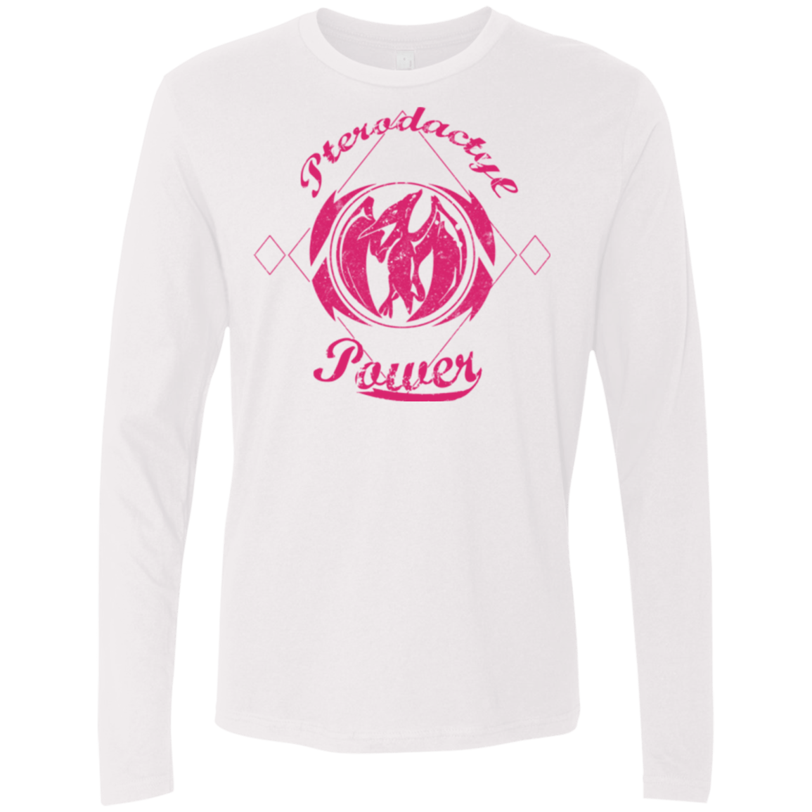 T-Shirts White / Small Pterodactyl Men's Premium Long Sleeve