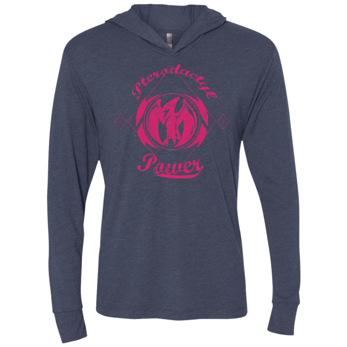 T-Shirts Vintage Navy / X-Small Pterodactyl Triblend Long Sleeve Hoodie Tee