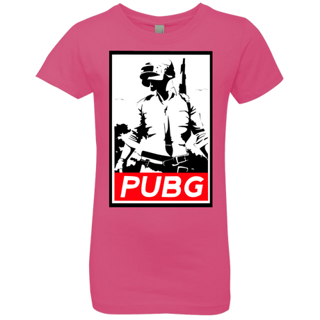 T-Shirts Hot Pink / YXS PUBG Girls Premium T-Shirt