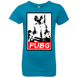 T-Shirts Turquoise / YXS PUBG Girls Premium T-Shirt