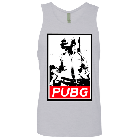 T-Shirts Heather Grey / Small PUBG Men's Premium Tank Top