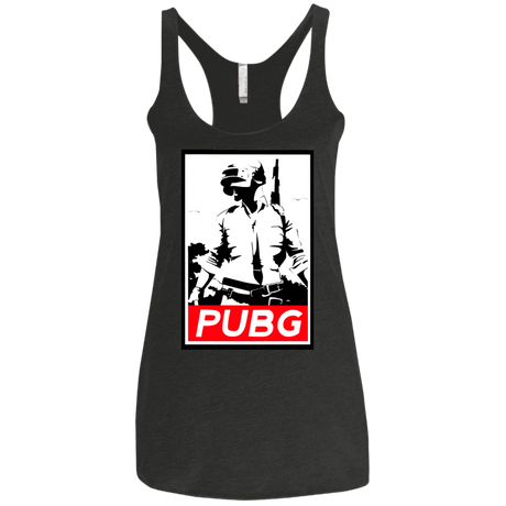 T-Shirts Vintage Black / X-Small PUBG Women's Triblend Racerback Tank