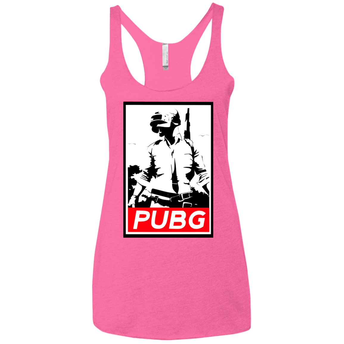 T-Shirts Vintage Pink / X-Small PUBG Women's Triblend Racerback Tank