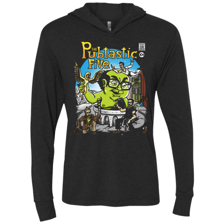 T-Shirts Vintage Black / X-Small Pubtastic 4 Triblend Long Sleeve Hoodie Tee