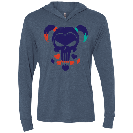 T-Shirts Indigo / X-Small PUDDINSHER Triblend Long Sleeve Hoodie Tee