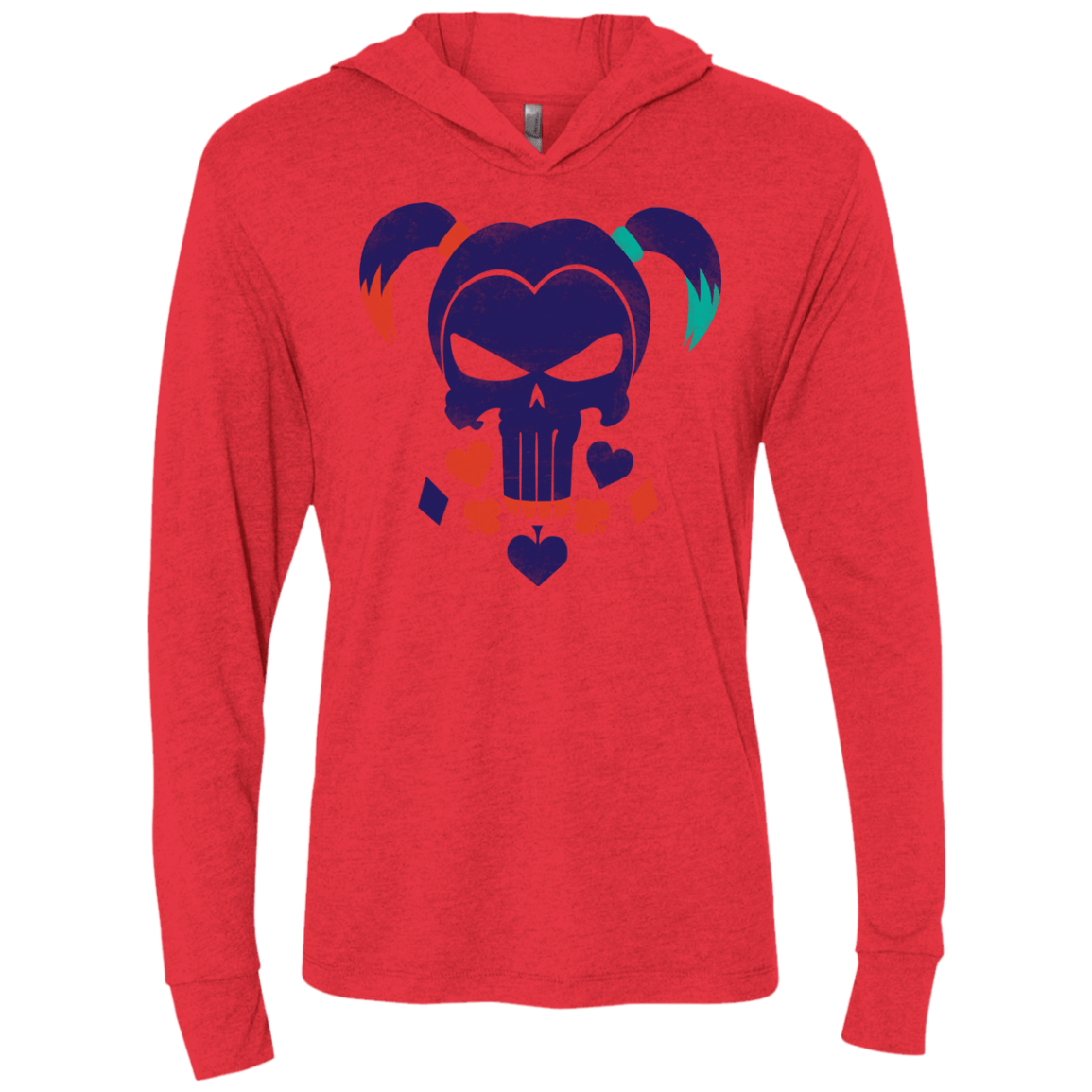 T-Shirts Vintage Red / X-Small PUDDINSHER Triblend Long Sleeve Hoodie Tee