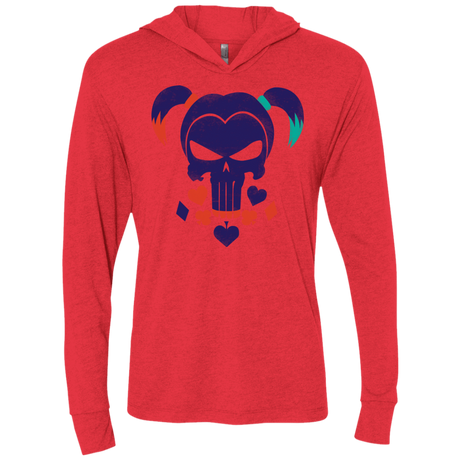 T-Shirts Vintage Red / X-Small PUDDINSHER Triblend Long Sleeve Hoodie Tee