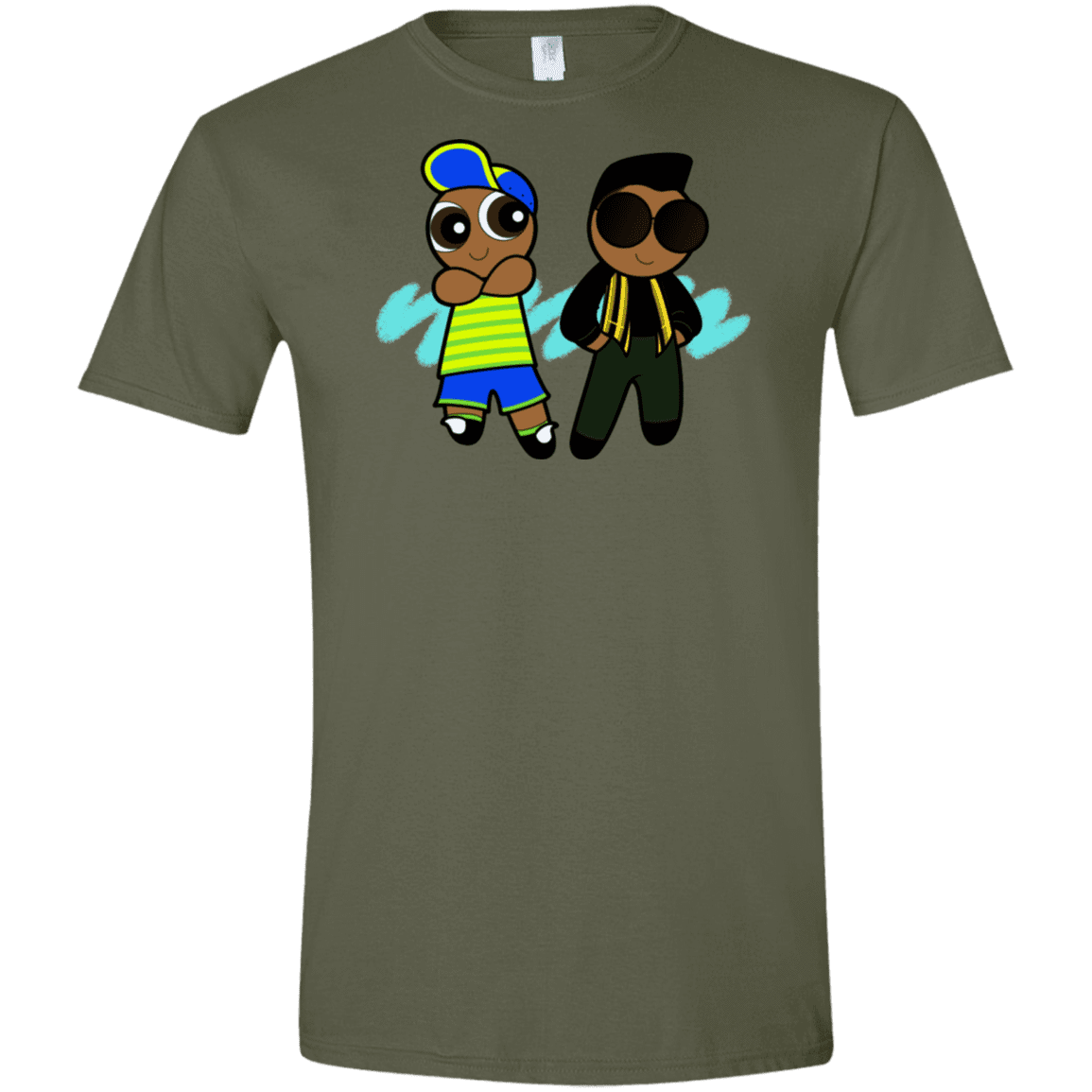 T-Shirts Military Green / S Puff Prince Men's Semi-Fitted Softstyle