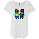 T-Shirts Heather White / X-Small Puff Prince Triblend Dolman Sleeve